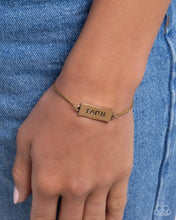 Load image into Gallery viewer, Confession of Faith - Gold FAITH Affirmation Slide Bracelet
