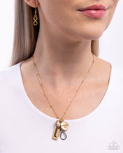 Load image into Gallery viewer, Confidence in Him - Multi Gold Blessed Silver Infinity Affirmation Mixed Metal Short Necklace
