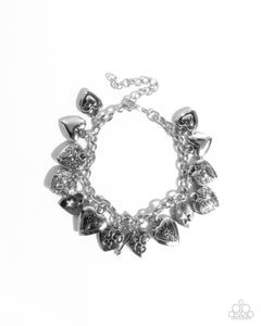 Charming Change - Silver Heart Charm Bracelet