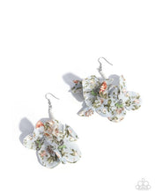 Load image into Gallery viewer, Flourishing Fantasia - Blue Floral Fabric Earrings - EMP 2025 Week 1 Exclusive - Paparazzi
