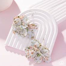 Load image into Gallery viewer, Flourishing Fantasia - Blue Floral Fabric Earrings - EMP 2025 Week 1 Exclusive - Paparazzi
