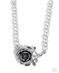 Whimsical Appearance - Silver Rose Short Necklace - EMP 2025 Week 1 Exclusive