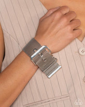 Load image into Gallery viewer, Defiant Display - Silver Mesh Buckle Belt Bracelet - EMP 2025 Week 1 Exclusive
