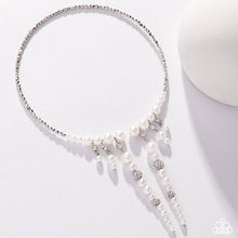 Load image into Gallery viewer, Darling Decade - White Pearl Rhinestone Silver Collar Necklace - 2025 EMP Exclusive Week 2
