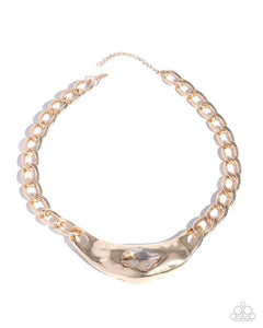Peak of Pizzazz - Gold Chunky Gem Short Necklace - 2025 EMP Exclusive Week 2