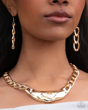Load image into Gallery viewer, Peak of Pizzazz - Gold Chunky Gem Short Necklace - 2025 EMP Exclusive Week 2
