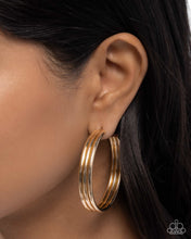 Load image into Gallery viewer, Traditional Trio - Gold Hoop Earrings - Paparazzi
