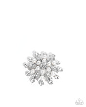 Load image into Gallery viewer, Pearly Prologue - White Rhinestone and Pearl Silver Brooch

