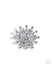 Load image into Gallery viewer, Pearly Prologue - White Rhinestone and Pearl Silver Brooch
