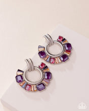 Load image into Gallery viewer, Courteous Chic - Purple Gem Silver Post Earrings - Paparazzi - 2025 Convention Exclusive
