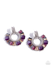 Load image into Gallery viewer, Courteous Chic - Purple Gem Silver Post Earrings - Paparazzi - 2025 Convention Exclusive
