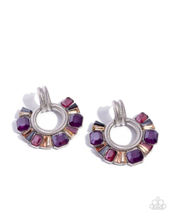 Courteous Chic - Purple Gem Silver Post Earrings - Paparazzi - 2025 Convention Exclusive