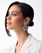 Load image into Gallery viewer, Courteous Chic - Purple Gem Silver Post Earrings - Paparazzi - 2025 Convention Exclusive
