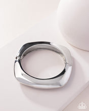 Load image into Gallery viewer, Rounded Reflection - Silver Square Hinge Bracelet - Paparazzi - 2025 Convention Exclusive
