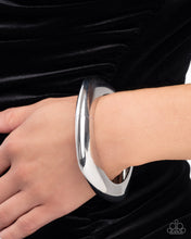 Load image into Gallery viewer, Rounded Reflection - Silver Square Hinge Bracelet - Paparazzi - 2025 Convention Exclusive
