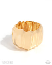 Load image into Gallery viewer, Metro Mural - Gold Wavy Hinge Bracelet - Paparazzi - Fashion Fix September 2025
