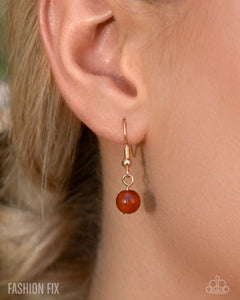 Sleek Shift - Gold Chain Brown Acrylic Bead Short Necklace - Paparazzi - Fashion Fix September 2025