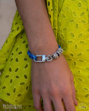 Load image into Gallery viewer, Refulgent Resort - Blue Cord Silver Latch Bracelet - Paparazzi - Fashion Fix April 2026
