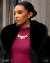 Load image into Gallery viewer, Over The Top Bling - Gold White Gem Hoop Earrings - Paparazzi - Fashion Fix April 2026
