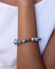 Load image into Gallery viewer, Luxury Travel - Blue Ceramic Bead Silver Stretchy Bracelet - Paparazzi - Fashion Fix April 2026
