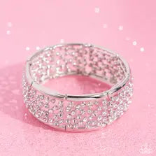 Subtly Scattered - Silver Bracelet - Paparazzi Accessories - EMP WEEK 2 2024 EXCLUSIVES