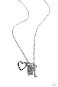 Indulgent Belief - Blue Inspirational Necklace