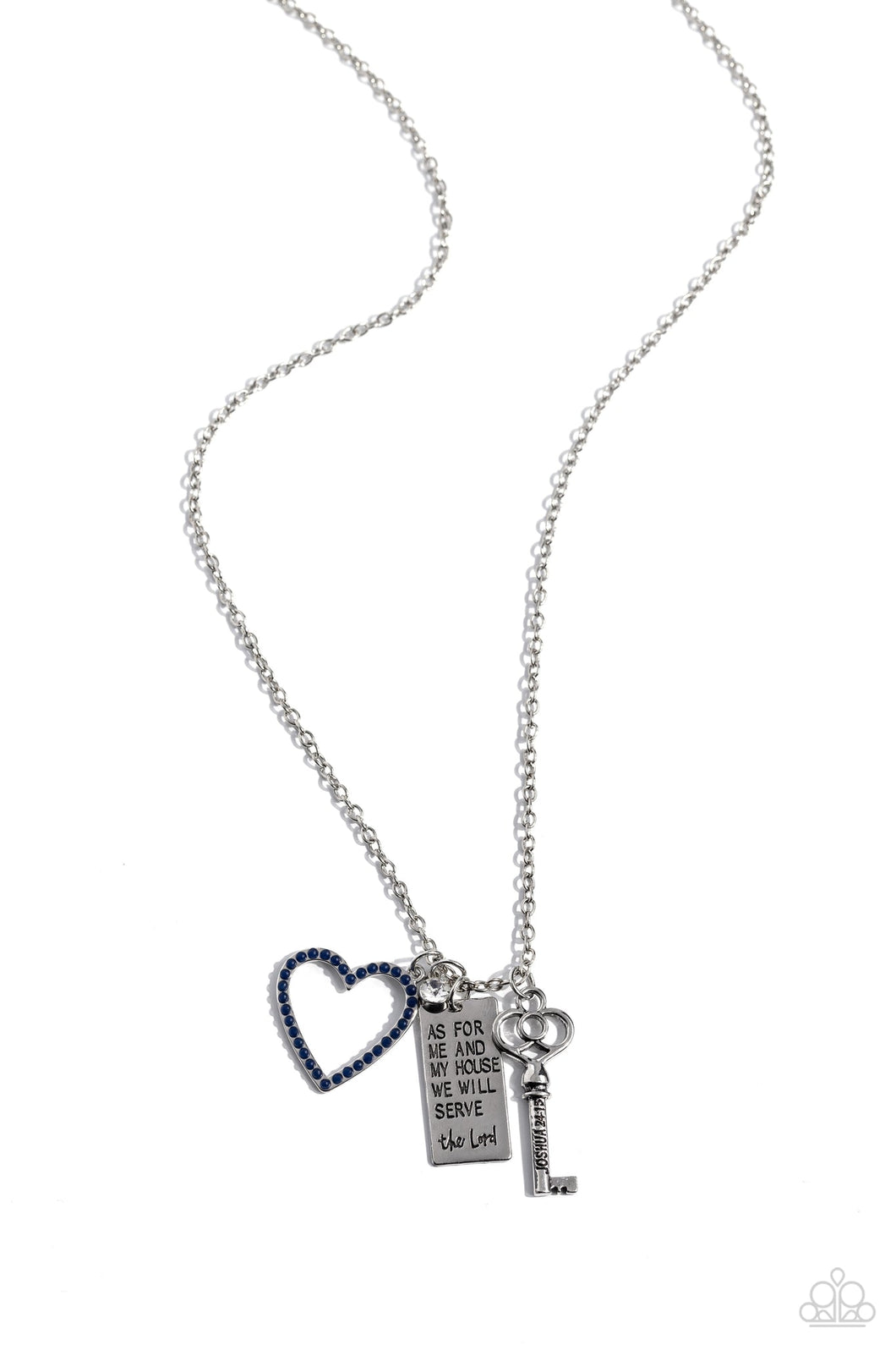 Indulgent Belief - Blue Inspirational Necklace