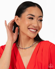 Load image into Gallery viewer, Bewildering Braid - Silver Twisted Snake Chain Short Necklace - Paparazzi - Life of the Party April 2025
