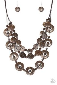 "CATALINA COASTIN" BROWN NECKLACE Paparazzi