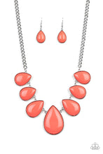 Load image into Gallery viewer, Drop Zone - Coral Orange Necklace
