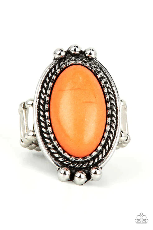 “Lost in Sagebrush” Orange Stretch Ring