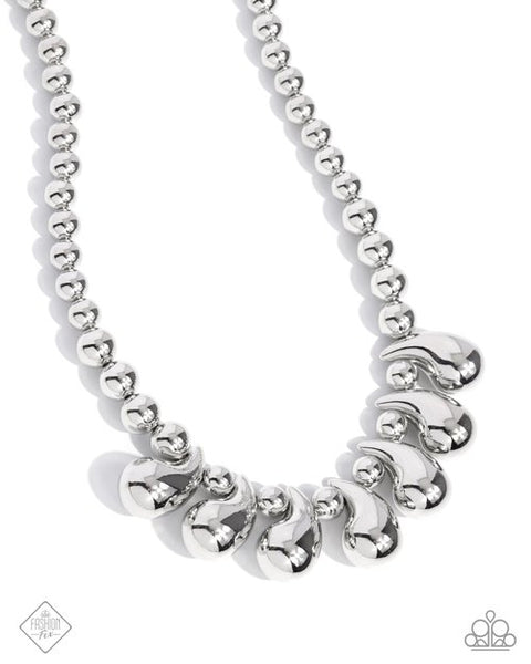 Raindrop Rebel Necklace Silver October 2024