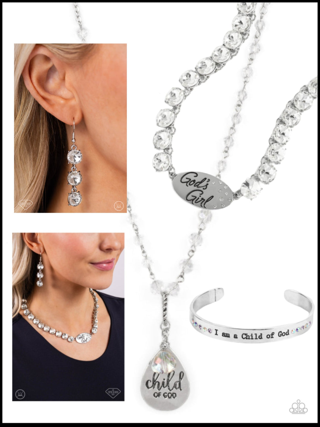 God's Girl - 3pc Set - White - Emily B. Empire Diamond Design 2023