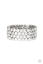 Load image into Gallery viewer, Scattered Starlight - Paparazzi - White Rhinestone Silver Stud Stretchy Bracelet
