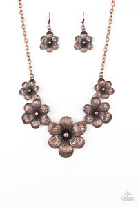 Secret Garden - Copper Floral Pedal Necklace