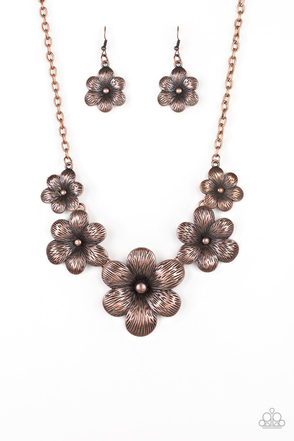Secret Garden - Copper Floral Pedal Necklace
