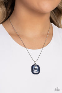 Energetic Energy Blue Rhinestone Necklace