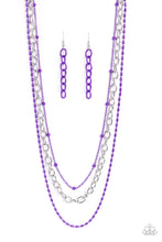 Load image into Gallery viewer, Mardi Gras Mayhem Purple Neckace
