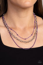Load image into Gallery viewer, Mardi Gras Mayhem Purple Neckace
