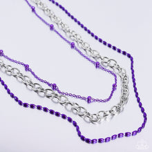 Load image into Gallery viewer, Mardi Gras Mayhem Purple Neckace
