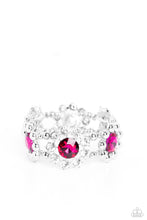 Load image into Gallery viewer, Pact of Petals Pink Rhinestone Floral Stretchy Bracelet
