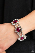 Load image into Gallery viewer, Pact of Petals Pink Rhinestone Floral Stretchy Bracelet
