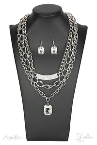 The Stacy - ZI Signature Series - Silver Necklace Set