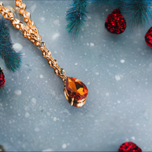 Load image into Gallery viewer, &quot;BENEVOLENT BLING&quot; GOLD NECKLACE &amp; EARRING SET

