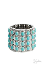 Load image into Gallery viewer, All-Natural Glow - 2022 ZI Collection Bracelet Blue Turquoise Stretc

