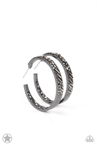 GLITZY By Association - Black Earrings Paparazzi