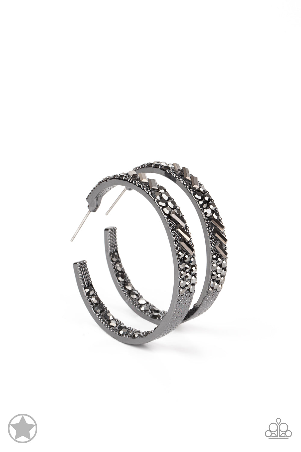 GLITZY By Association - Black Earrings Paparazzi
