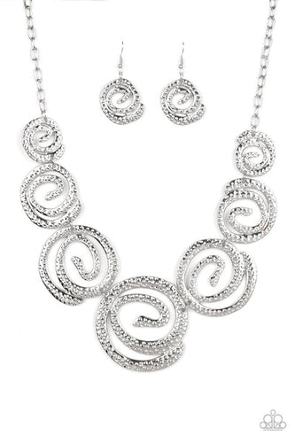 Statement Swirl Necklace Silver - Barbara Towles Masterson's Store