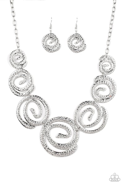 Statement Swirl Necklace Silver - Barbara Towles Masterson's Store