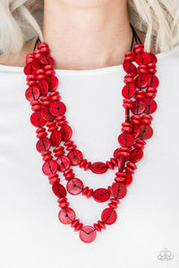 Barbados Bopper - Red Necklace - Barbara Towles Masterson's Store